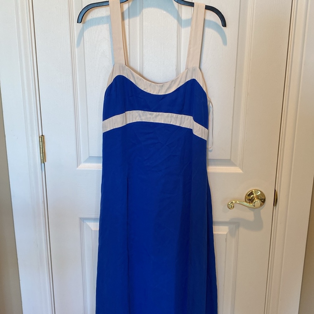 Sancia x Anthropologie Amara Paradise Found Blue and White Dress M medium - Picture 4 of 4